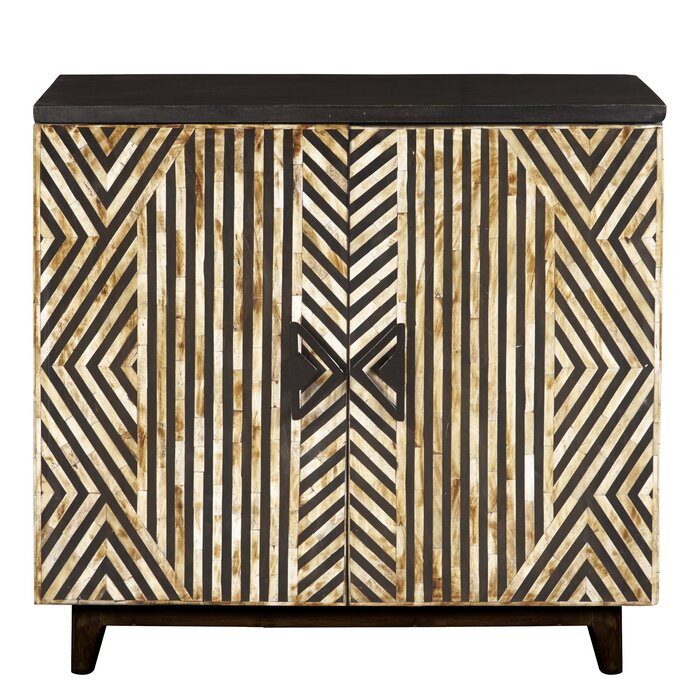 CasletonStripedBoneInlay2DoorAccentCabinet